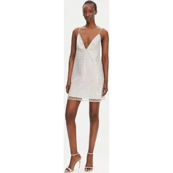 Dámské šaty ROTATE Koktejlové šaty 113710800 Béžová Slim Fit 38