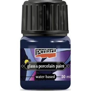 Speciální výtvarná barva Pentart Barva na sklo a porcelán PENTART 30 ml MODRÁ