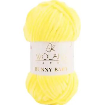 Příze Wolans Bunny Baby 10014 Žlutá (Žinylková příze Bunny baby Žlutá)