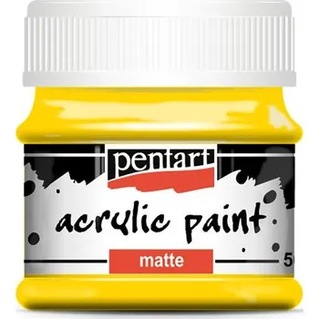 Vodová barva Pentart Akrylová barva matná PENTART 50 ml ŽLUTÁ