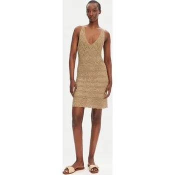 Dámské šaty TWINSET Úpletové šaty 251TT3198 Béžová Slim Fit XS