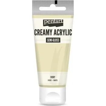 Výtvarná barva Pentart Krémová akrylová barva pololesklá PENTART 60 ml SLONOVINOVÁ