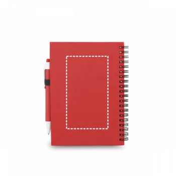 ROTHFUSS. Poznámkový blok B6 s kroužkovou vazbou, se linkovanými listy 10 Zadní část, 80 x 140 Transfer, 1 barva