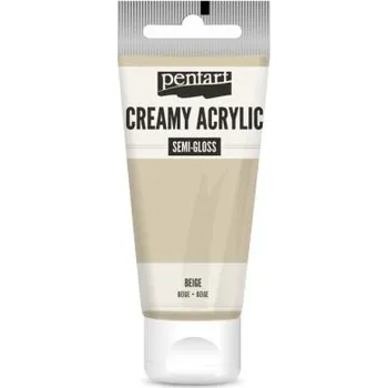 Pentart Krémová akrylová barva pololesklá PENTART 60 ml BÉŽOVÁ