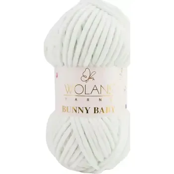 Příze Wolans Bunny Baby 10003 Ledová zelená (Žinylková příze Bunny baby Ledová zelená )