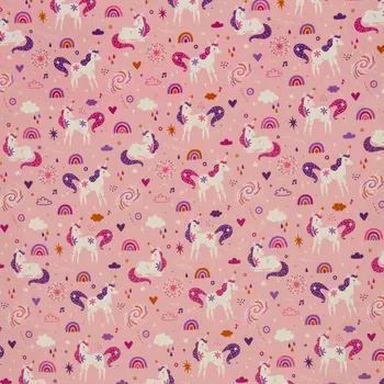 SWAFING Bavlněná látka Tim jednorožci