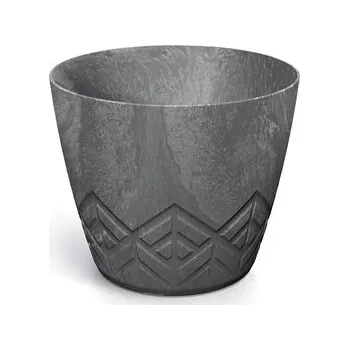 Květináč Květináč ARECO BETON EFFECT - marengo 17,8 cm