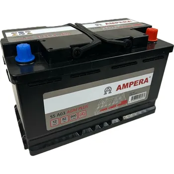 Autobaterie Ampera AGM 12V 82Ah 800A S5A03