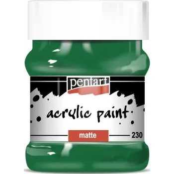 Vodová barva Pentart Akrylová barva matná PENTART 230 ml ZELENÁ