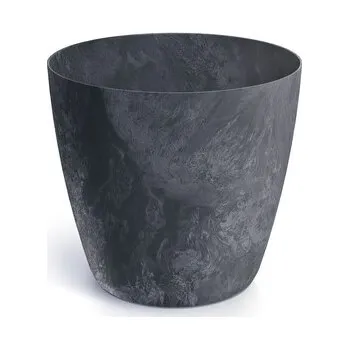 Květináč Květináč MATE BETON EFFECT - antracit 23,8 cm