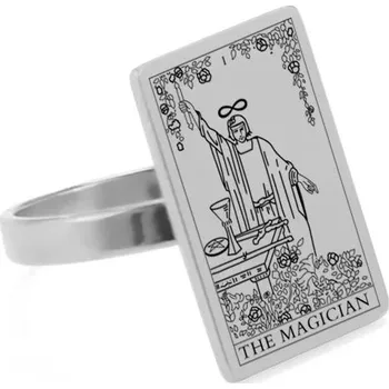 Prsten Ocelový prsten s tarotem | magický amulet - KOUZEL-361051 , 7