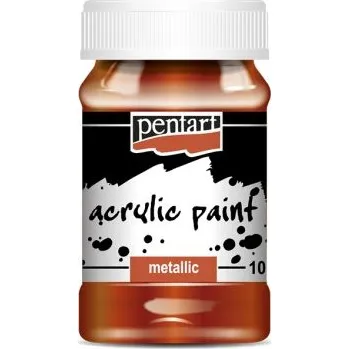 Vodová barva Pentart Akrylová barva metalická PENTART 100 ml ČERVENÁ MĚĎ