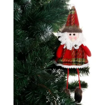 Vánoční ozdoba SPRINGOS Santa Claus s dlouhýma nohama 40 cm