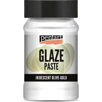 Výtvarná barva Pentart Glazovací pasta PENTART 100 ml DUHOVÁ OLIVOVÁ ZLATÁ
