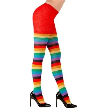 Karnevalový kostým Widmann&nbsp;Punčocháče klaun duhové velikost XL