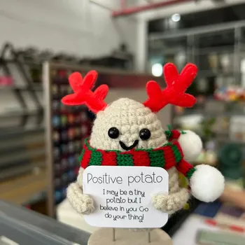 umělá květina Háčkovaná rostlinka v květináči – roztomilá dekorace | umělá květina, stolní dekorace - B1-200004870