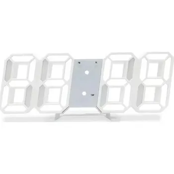 Hodiny LED digitální nástěnné hodiny 3D svítící | Digitální hodiny, Nástěnné hodiny - Bílý