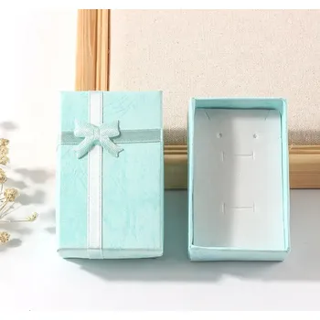 Dárková krabička Dárková krabička na šperky 8 cm | krabička na prsten, krabička na náušnice - Modrý