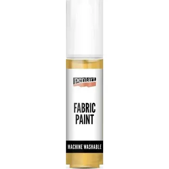 Speciální výtvarná barva Pentart Barva na světlý a tmavý textil metalická PENTART 20 ml ZLATÁ