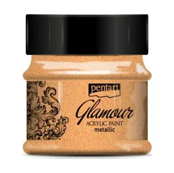 Vodová barva Pentart Akrylová barva metalická zářivá PENTART 50 ml NAČERVENALÉ ZLATO
