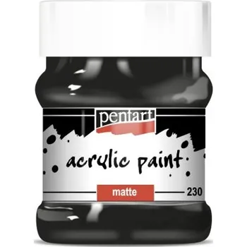 Vodová barva Pentart Akrylová barva matná PENTART 230 ml ČERNÁ