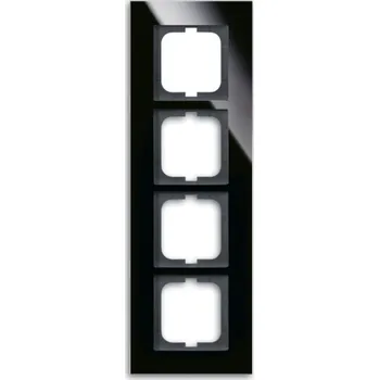 vypínač Rámeček čtyřnásobný ABB Solo carat 2CKA001754A4325 černé sklo