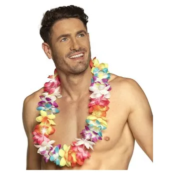 Karnevalový doplněk Boland&nbsp;Havajský svítící věnec s LED světlem