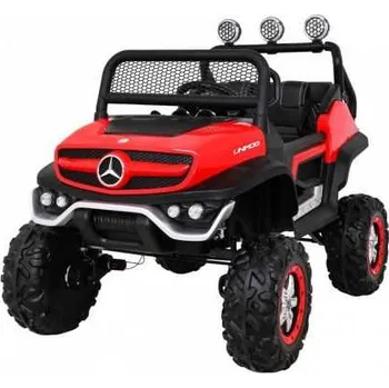 Dětské elektrovozidlo Elektrický Mercedes Benz UNIMOG Červená