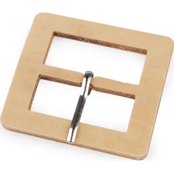 Dřevěná spona opasková k dozdobení, průvlek 40 mm