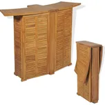Skládací barový stolek 155 x 53 x 105 cm masivní teakové dřevo Hnědá43804
