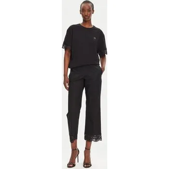 TWINSET Kalhoty z materiálu 251TT2094 Černá Straight Fit 40