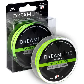Mikado Pletená Šňůra Dreamline Competition 0.14mm/12.98kg/300m Fluo Zelená 1 Cívka
