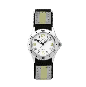 Hodinky Chlapecké dětské náramkové hodinky JVD J7193.3 na suchý zip (chlapecké hodinky s postraními reflexními pruhy)