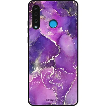 Pouzdro na mobilní telefon Lesklé pouzdro Exclusive iSaprio - Purple Marble 10 - Huawei P30 Lite