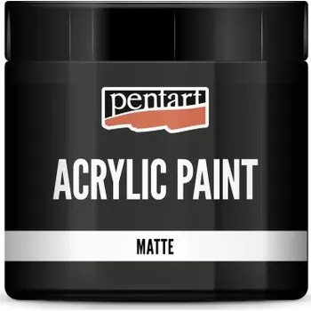 Vodová barva Pentart Akrylová barva matná PENTART 500 ml ČERNÁ