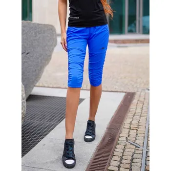 Dámské kalhoty NEYWER Dámské sportovní 3/4 řasené kalhoty modré EG723 Velikost: L