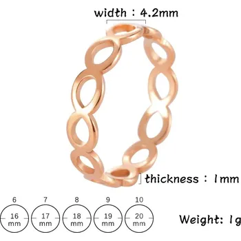 Prsten Minimalistický prsten nekonečno | dámský šperk - barva růžového zlata , 9