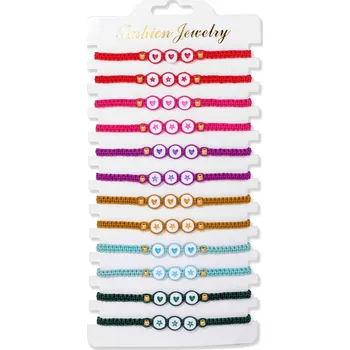 Náramek Ručně pletené náramky | dámské šperky 12 ks - Set 27