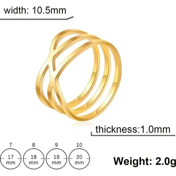 Prsten Minimalistický prsten pro ženy | dámský šperk - C zlatá barva , 10