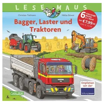První čtění LESEMAUS Sonderbände: Bagger, Laster und Traktoren - Alles über Fahrzeuge - Tielmann, Christian