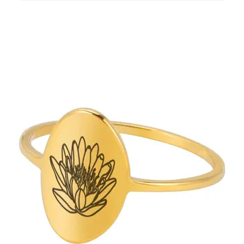 Prsten Dámský prsten s květinou z nerezové oceli | šperk - Červencový leknín-200003699 , 8