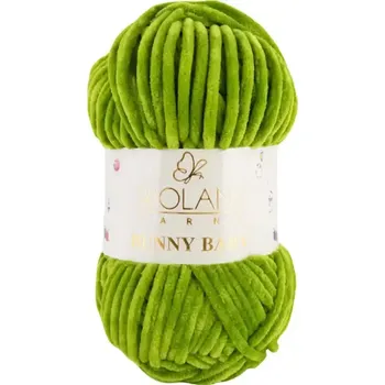 Příze Wolans Bunny Baby 10069 Trávová zelená (Žinylková příze Bunny baby Trávová zelená)