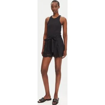 Pánské kraťasy TWINSET Šortky z materiálu 251TT2096 Černá Regular Fit 46