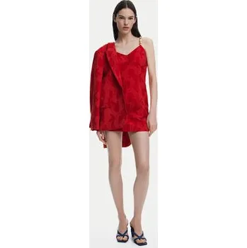 Dámské šaty Desigual Koktejlové šaty Tigris 25SWVW85 Červená Slim Fit XL
