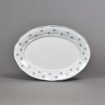 G.Benedikt 1882, Karlovy Vary Mísa oválná 26 cm Benedikt Valbella modrá D9417