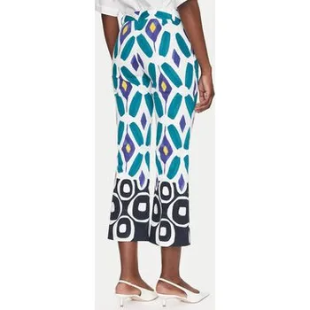 Dámské kalhoty Luisa Spagnoli Kalhoty z materiálu Asterisco 542057 Modrá Regular Fit 42