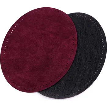 Nášivka Nažehlovací záplaty semišové s perforací, barva 8 (23) bordó