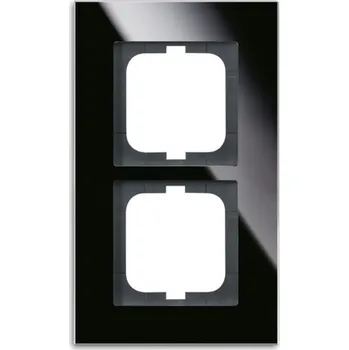 vypínač Rámeček dvojnásobný ABB Solo carat 2CKA001754A4323 černé sklo
