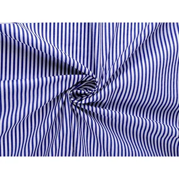 Bavlněná látka / plátno proužek jemný, barva 1 (40) modrá tmavá