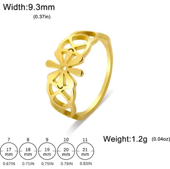 Prsten Ocelový prsten | módní šperk - Styl 25 Gold , 7